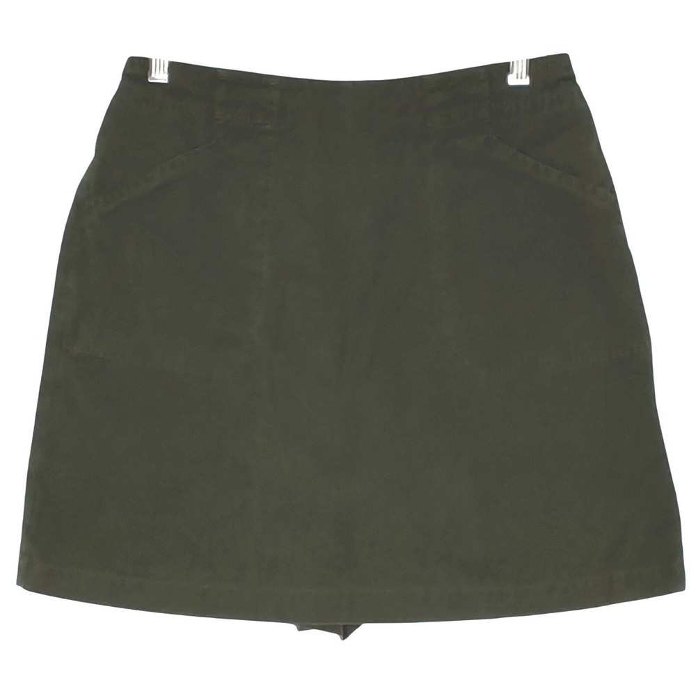 White Stag Skort Women 8 Tacoma Olive Vintage Cotton Utility W5513959